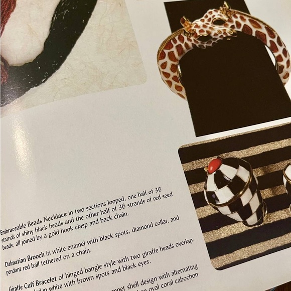 Kenneth Jay Lane Giraffe Bangle & Acorn Pendant Necklace Set – Enamel, Gold Tone - Picture 5 of 8